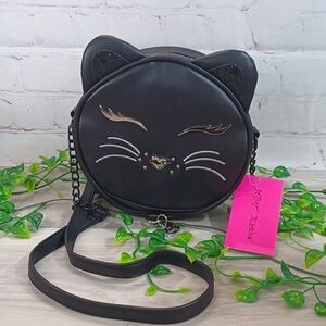 Betsey Johnson XOKITTY Black Cat Kitsch Bag NWT​​